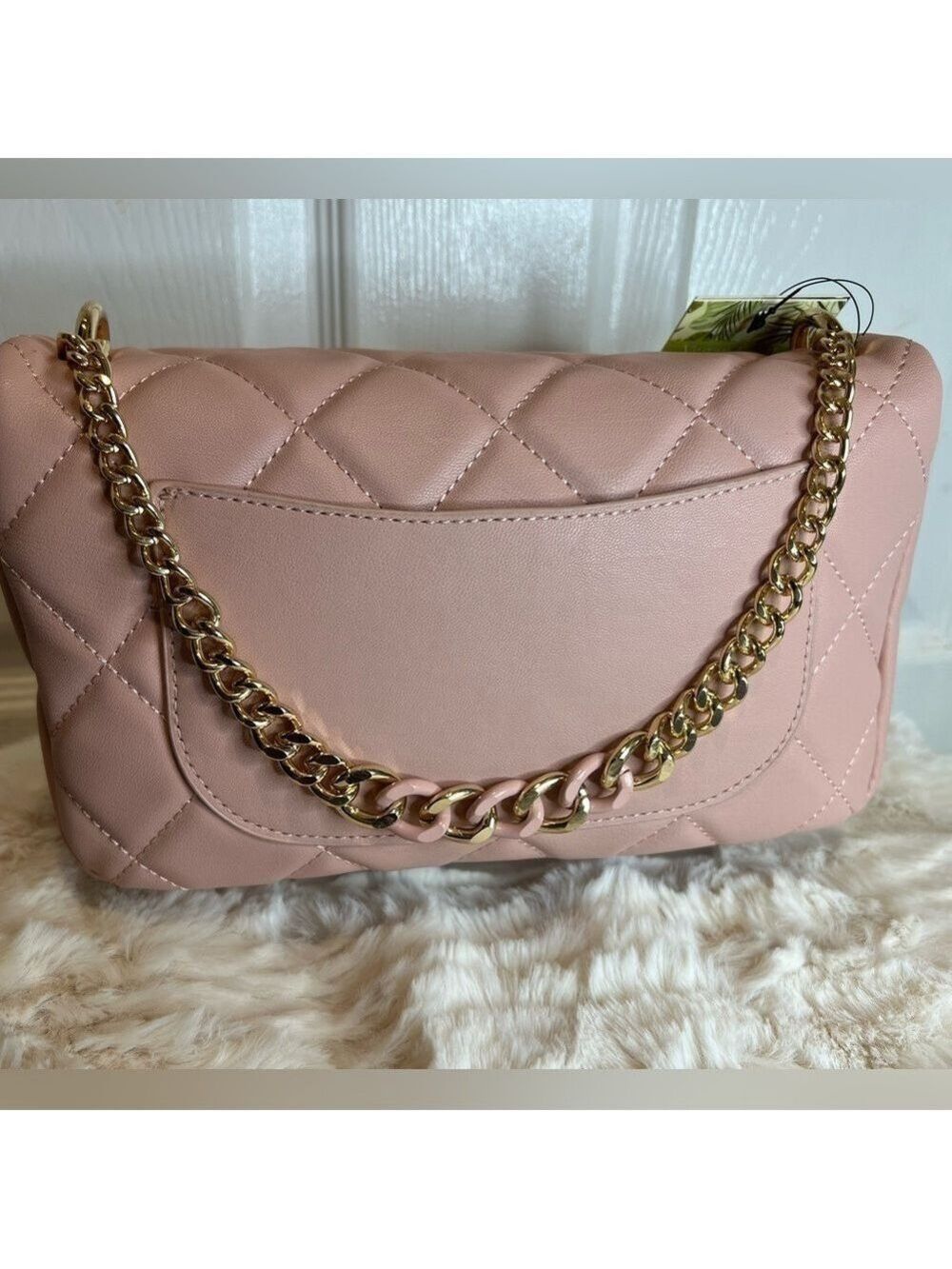 BADGLEY MISCHKA Pink Blush Diamond Quilted Bag - Picture 4 of 16